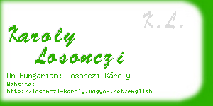karoly losonczi business card